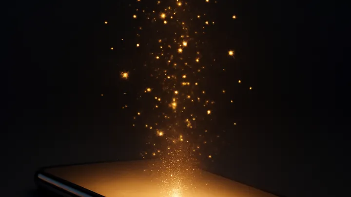 6444 BAT COM Modern phone with glowing screen